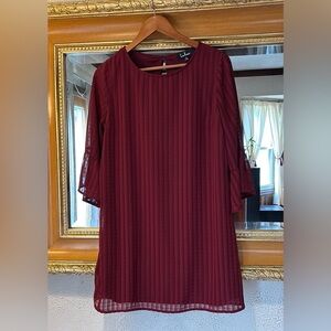 Lulus Burgundy Textured Tunic - Size M